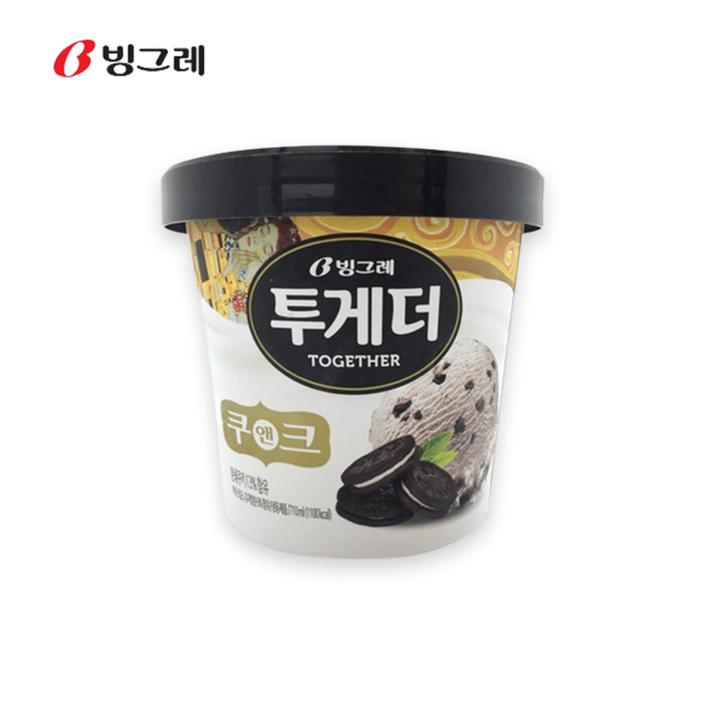 빙그레 투게더 쿠앤크 아이스크림 6개입 1박스